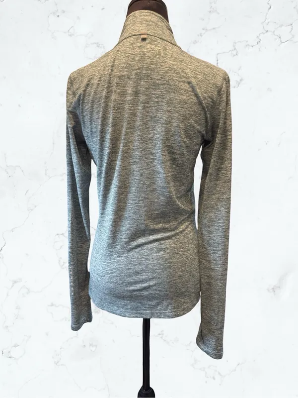 NIKE Dri-FIT Element 1/4 Zip Running Pullover Gorpcore Heather Green Space Dye S - Image 8