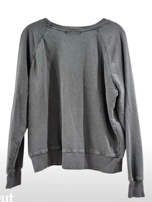 Wildfox “Sorry I’m Latte” Graphic Sweatshirt | Gray | Size S - Image 2