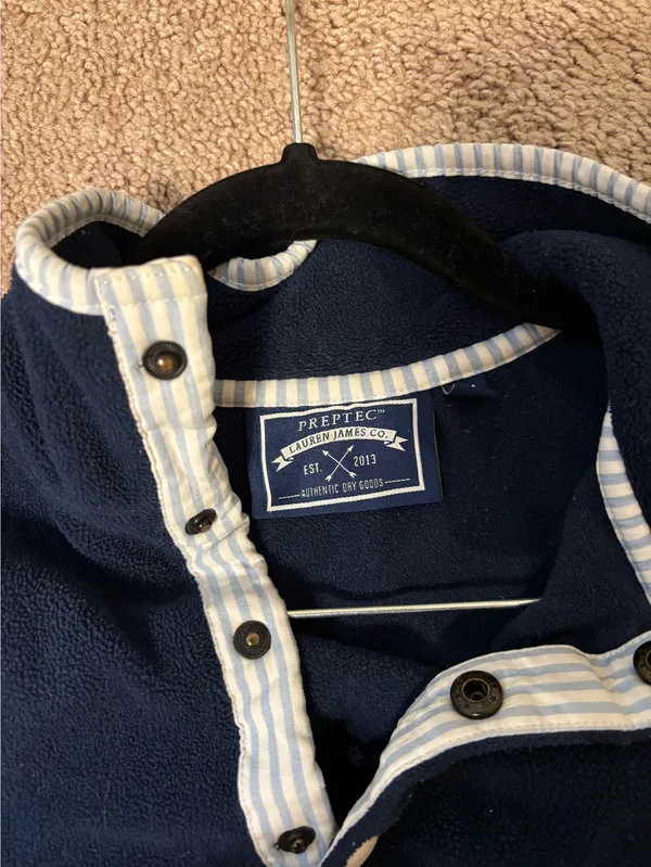 Lauren James Co. Pullover Navy Quarter Snap - Image 3