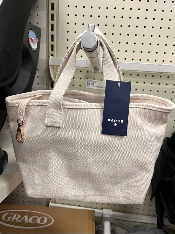 NWT Parke x Target Mini Canvas Tote Bag Natural - Image 5