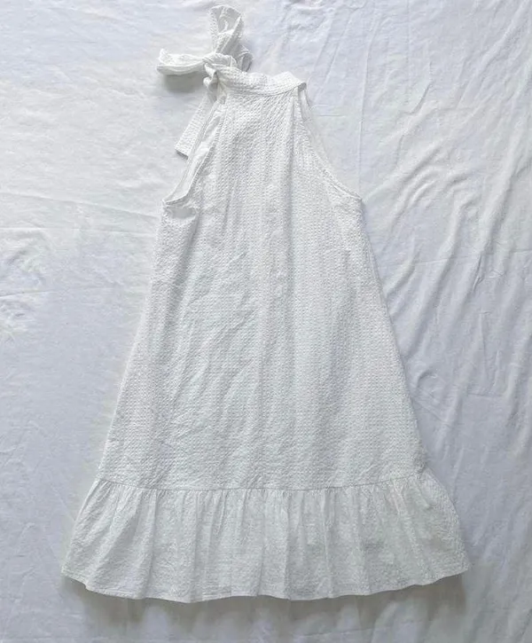 Vineyard Vines White Drop Waist Dress - Image 6