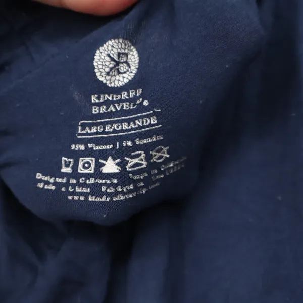 Kindred Bravely Navy Blue Viscose Spandex Lounge Pajama Pants Large L - Image 3