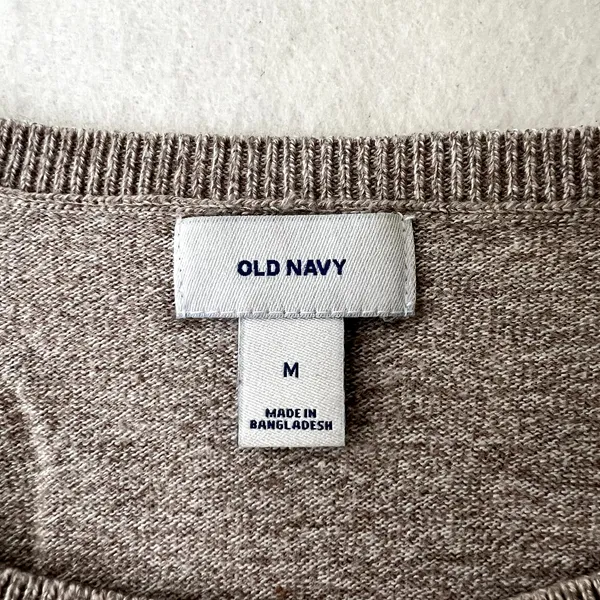 Old Navy Tan Crewneck Knit Sweater - Image 6