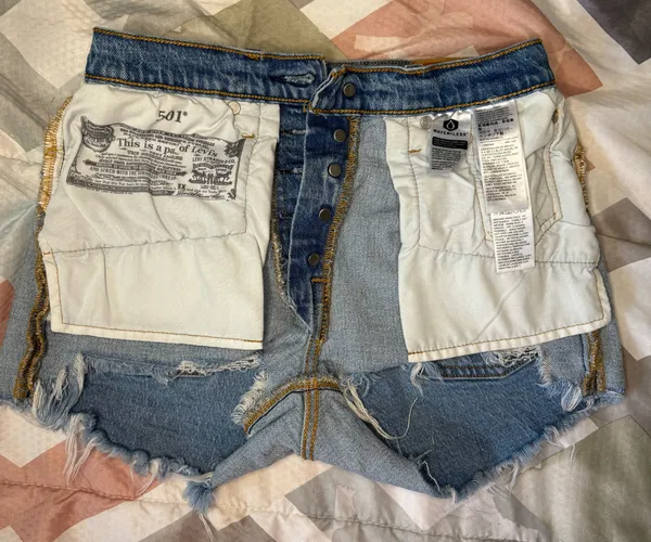 Women’s Distressed Levi’s Denim Shorts - Image 5