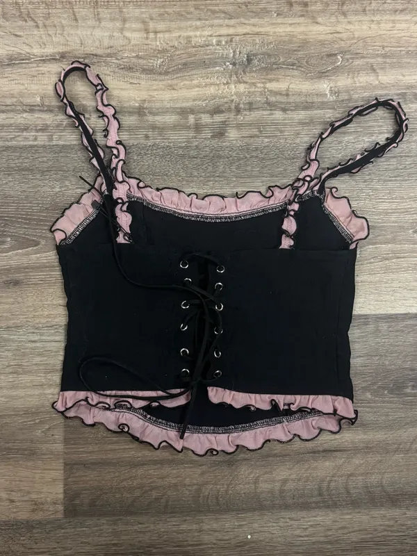 Motel Rocks Idalia Corset Ruffle Top Women’s Small - Image 5