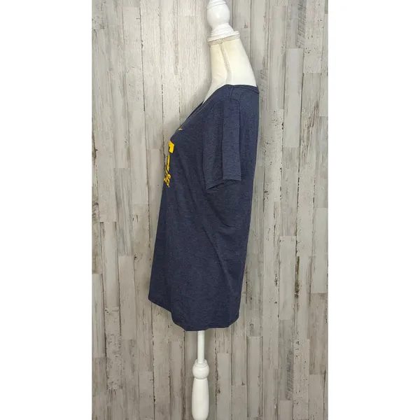 Nike West Virginia Mountaineers‎ Women's V-Neck T-Shirt Blue XL - Image 6