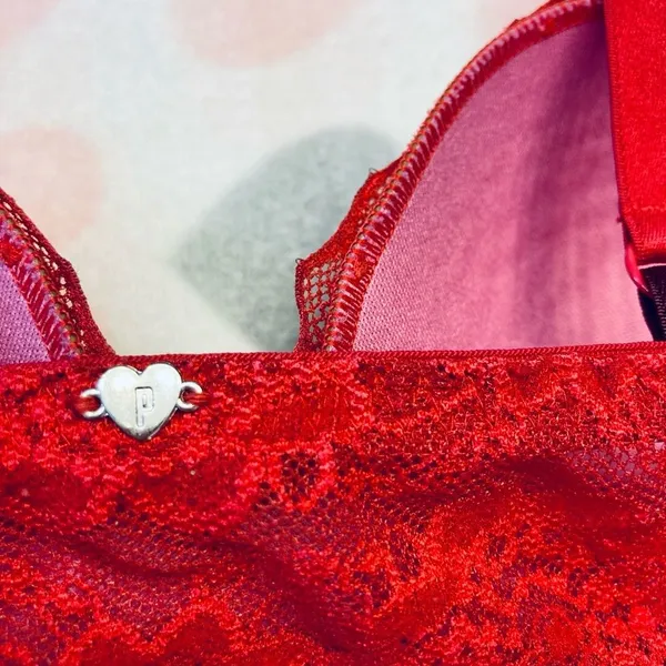 Victoria’s Secret Pink ‎ Bra Size Medium (A-C) Red - Image 5