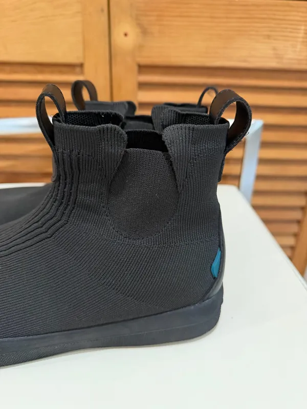 Vessi Weekend Chelsea Boots Waterproof Black Knit Slip On Sneaker Shoes W6 - Image 8