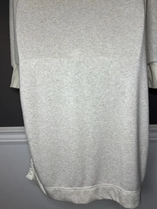 FP Movement Dress Womens Small White Hooded French Terry Sweater Midi Lounge - Image 11