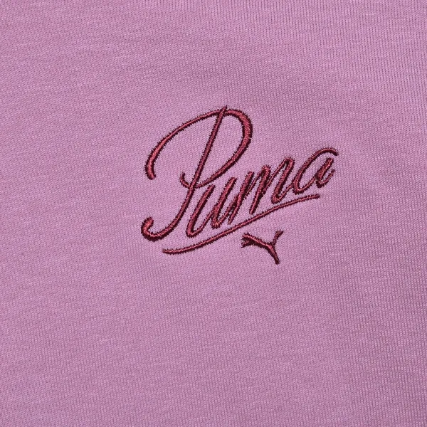 Puma Pink Script Logo Zip Up‎ Hoodie Sweatshirt Women's Medium - Image 7
