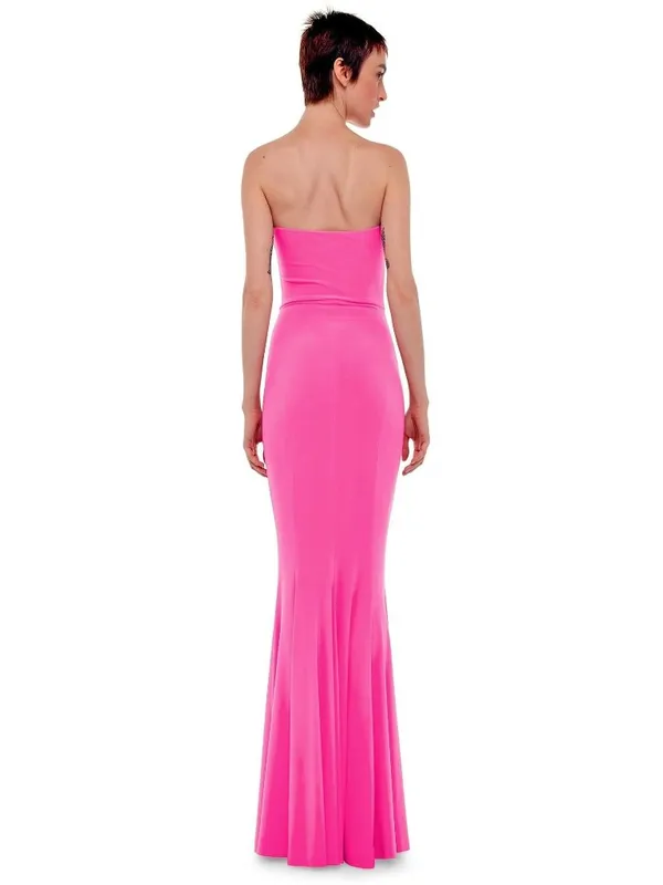 Norma Kamali Strapless Fishtail Gown in Orchid Pink XXSmall Womens Maxi - Image 8