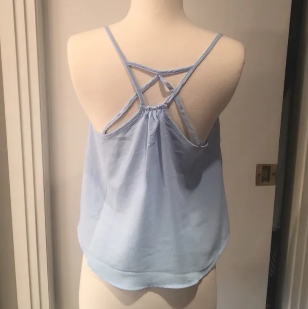 Mine Blue Daisy Flowy Crop Top Size M - Image 6