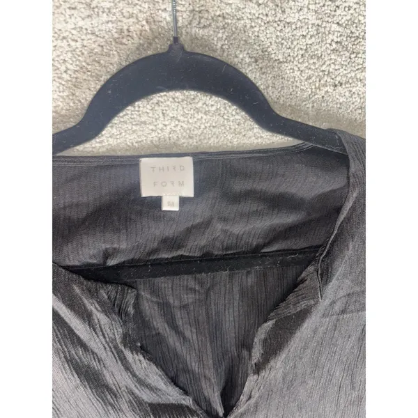 third‎ form black long sleeve one piece romper satin medium - Image 4