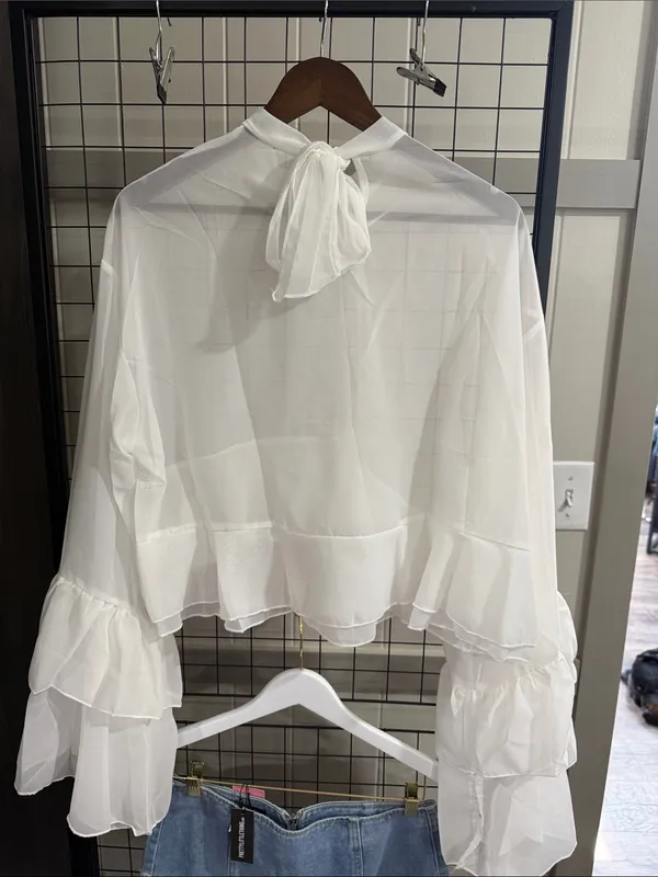 Sheer Ruffle Tie - Image 2