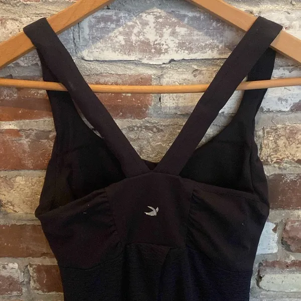 Black Sleeveless Breathable Built In Bra Workout Top Size S - Image 5