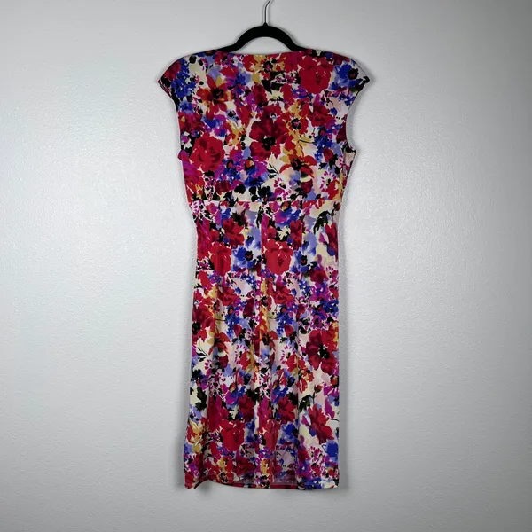 Lauren Ralph Lauren Women's Sleeve Floral Watercolor Dress Sz 6 - Image 6