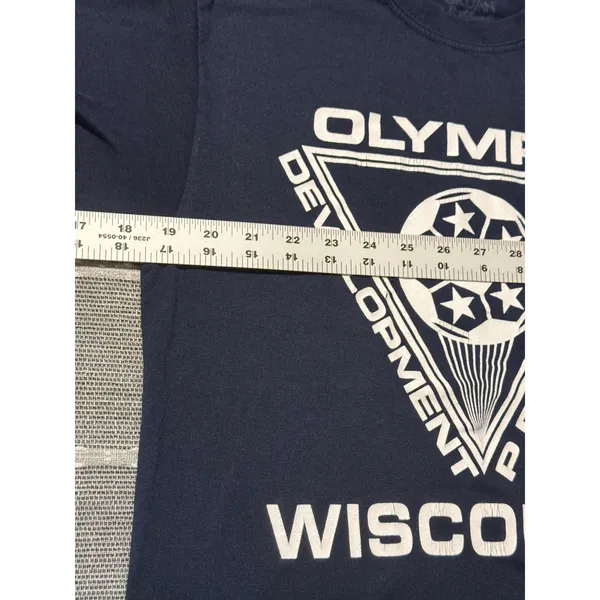 Gildan Olympic Development‎ Program Wisconsin Soccer T Shirt Navy Blue Youth Large - Image 4
