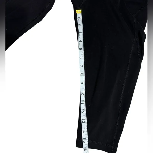 Adidas Athletic Capri Leggings med Black Workout Gym Crop pants wk2 - Image 5