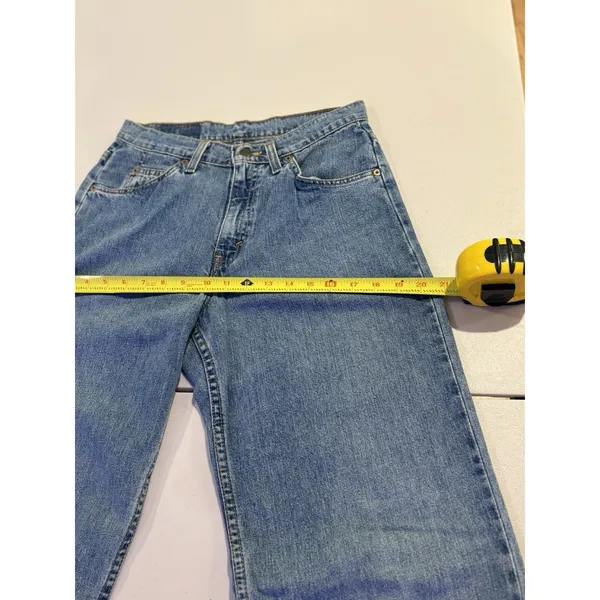 Vintage 90s Levi's 965 Wide Leg Jeans Made in USA Size 5 Long - Image 12
