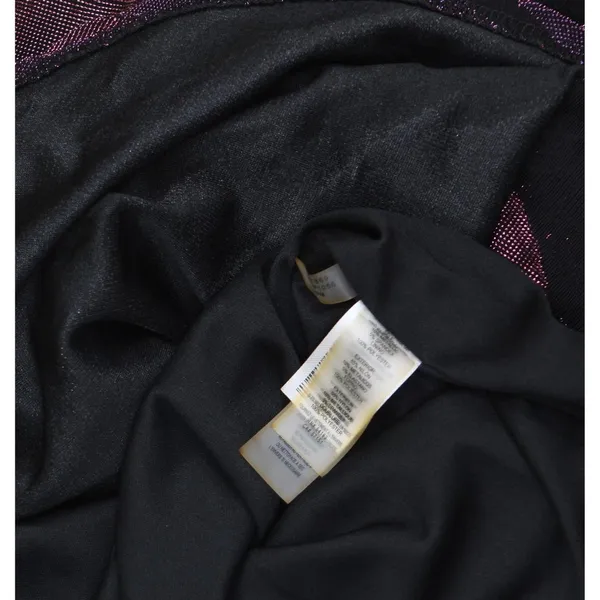 NWT Siena Womens V Neck Metallic Side-Twist Long-Sleeve Dress Purple Multi 0 - Image 12