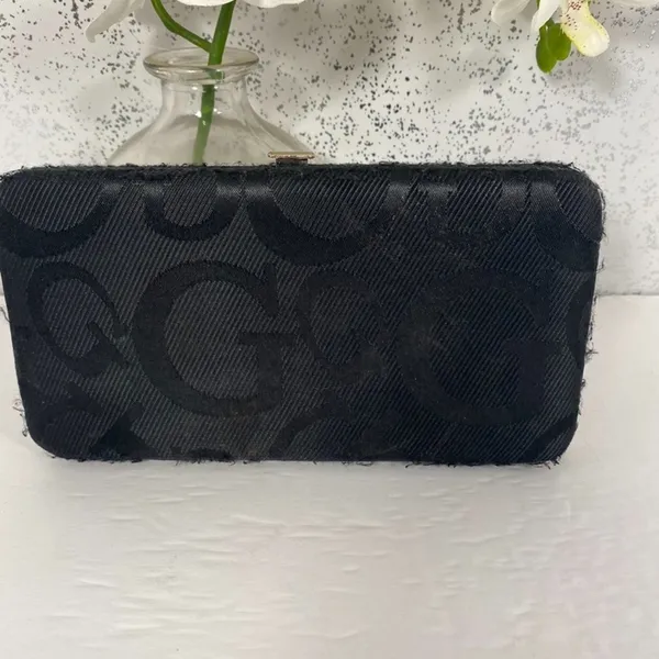 Guess Black Logo Cloth Flat Style Wallet - Image 5