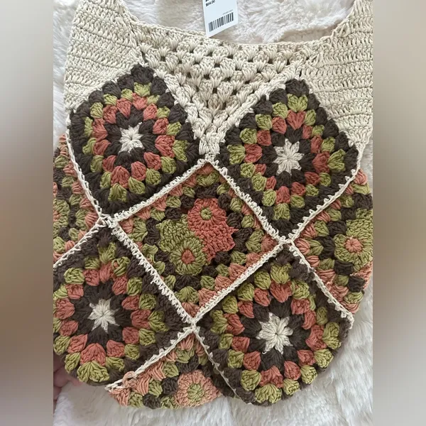 urban outfitters boho crochet woven bag - Image 3