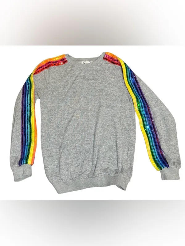Lola + The Boys Rainbow Sequin Tracksuit Set Women’s Small - Image 6
