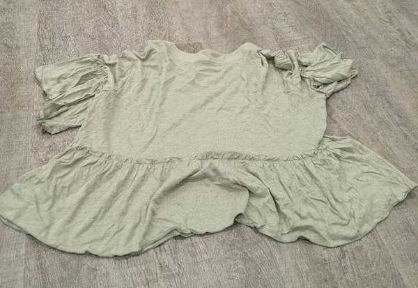 Mint Green Altar'd State Chort Sleeve Ruffle Top Size Medium - Image 2