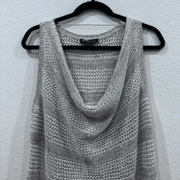 INC International‎ concepts sleeveless top size large sequin Tan - Image 2