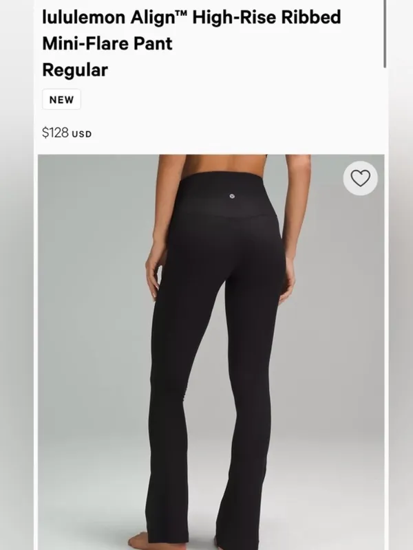 Lululemon Align High Rise Ribbed mini flare pants size 6 - Image 3