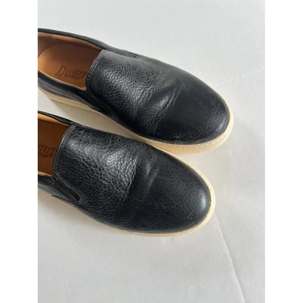 Duluth Sz 8 womens Black Lifetime Cowhide Leather Slip-On Sneakers Flat Shoes - Image 4