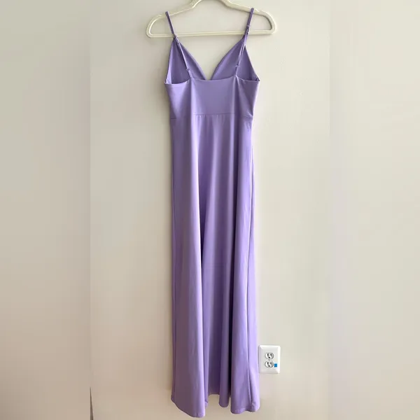 Amazon Lilac Purple Spandex Fitted Sweetheart Neckline Cocktail Dress with Slits, Medium - Image 11