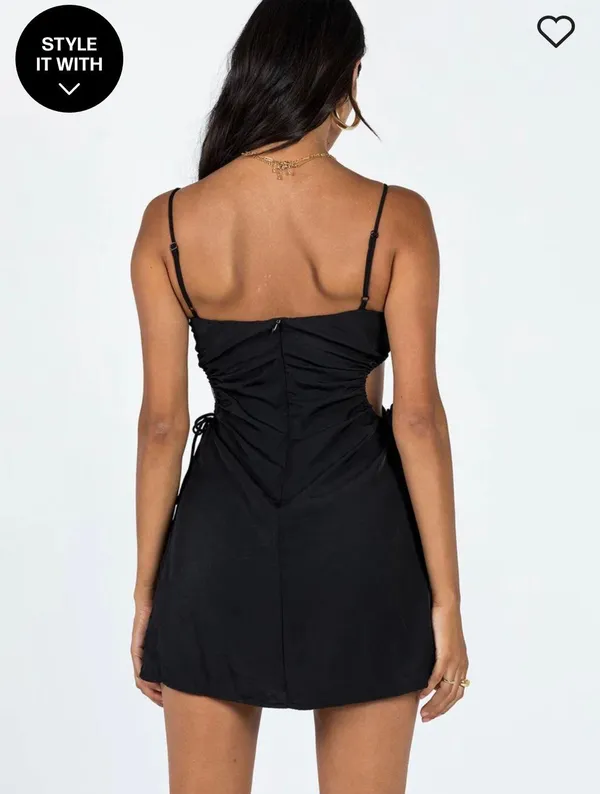 Princess Polly Black Mini Dress - Image 2