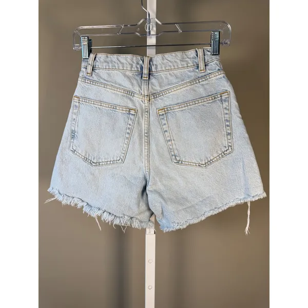 Reformation‎ Wilder High Rise Relaxed Denim Shorts Light Wash Size 24 - Image 3