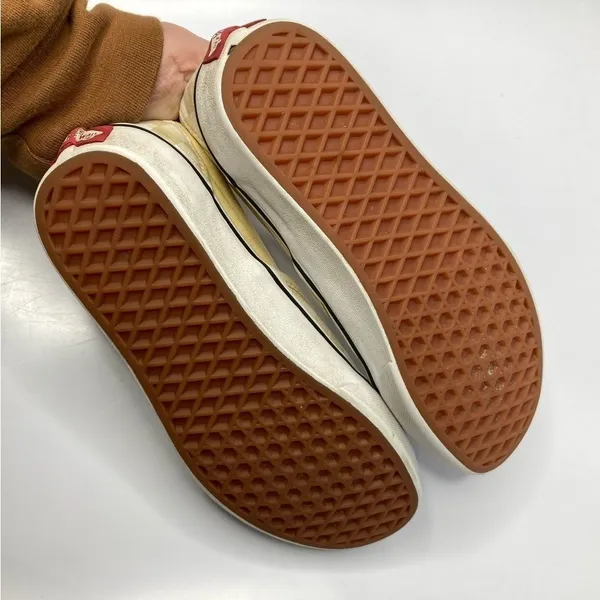 Vans‎ yellow checkered slip on sneakers unisex sizing - Image 7