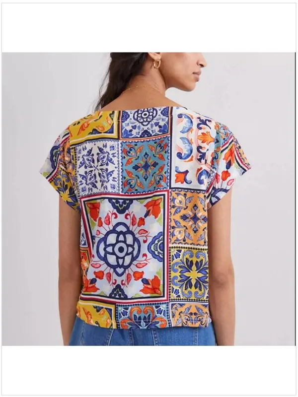 Anthropologie Maeve Paisley Printed Blouse - Image 2