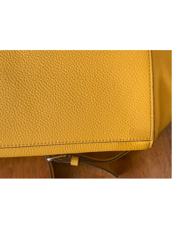 Kate Spade Margaux Saffron Yellow Satchel – Pebbled Leather Crossbody Tote - Image 8
