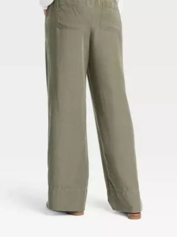 Knox Rose High rise wide leg pants in olive green size XXL fits women's 16-18 New … - Image 2