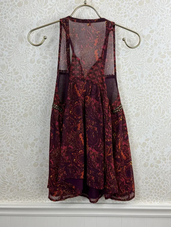 Ecote by Urban Outfitters Red Bohemian Studded Sleeveless Tank - Size - Medium - Image 4