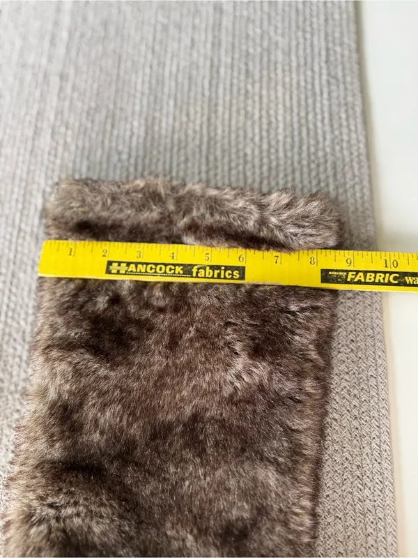 Sam Edelman Shalin Gray Genuine Suede Leather Faux Fur Tall Heeled Boots Sz 9 - Image 8