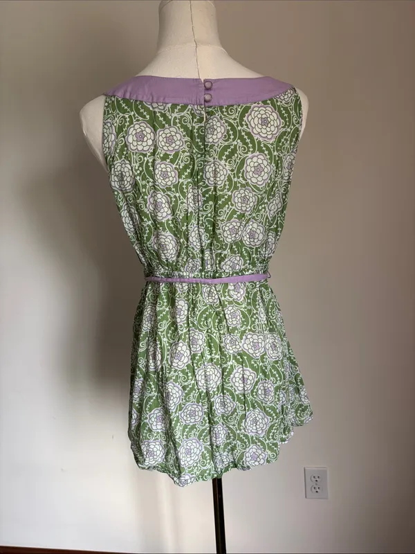 Oh Baby by Motherhood Green and Lilac Floral Maternity Tunic - Image 4