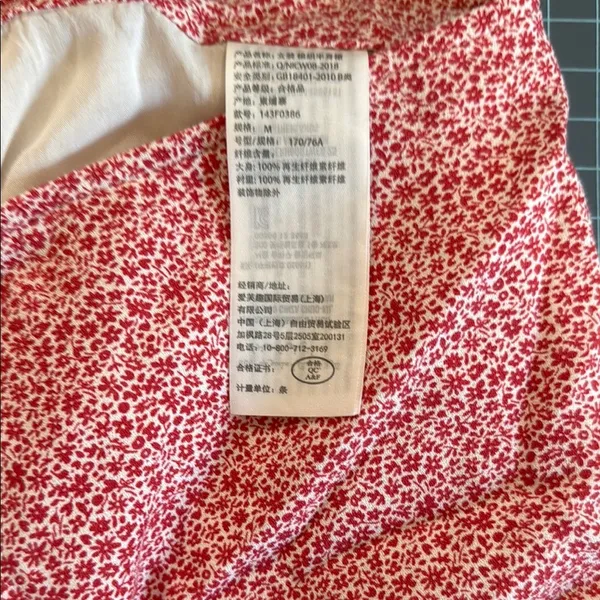 Abercrombie & Fitch red Mini A-Line Skirt Set top size S bottom size M - Image 7