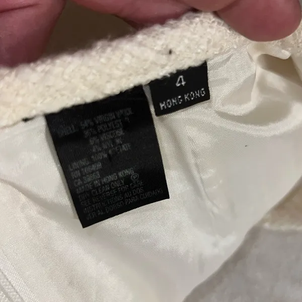 Vintage Ann Taylor Size 4 Wool Blend Cream Skirt - Image 14