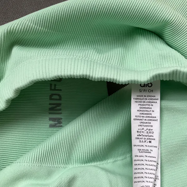 Alo Yoga Seamless Ribbed Favorite Bra Tank Spearmint S - Image 4