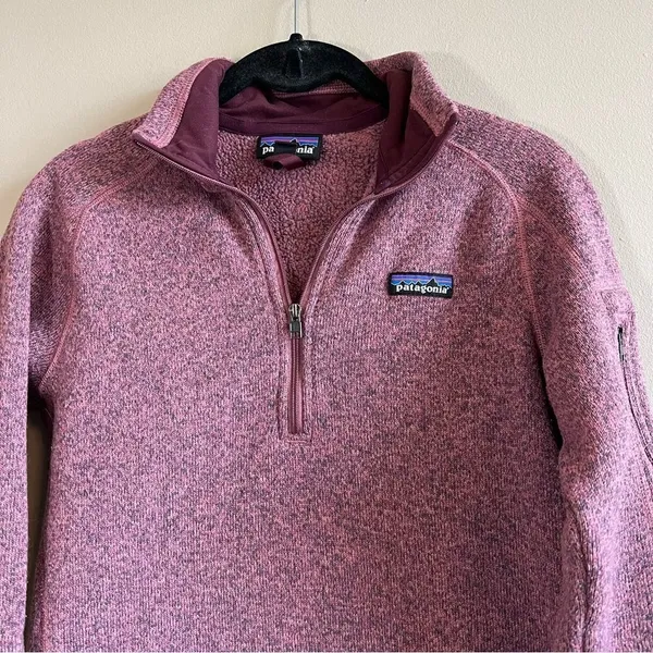 Patagonia Better Sweater Kipi Pink‎ 1/4 Zip Fleece Pullover Women's Small - Image 2