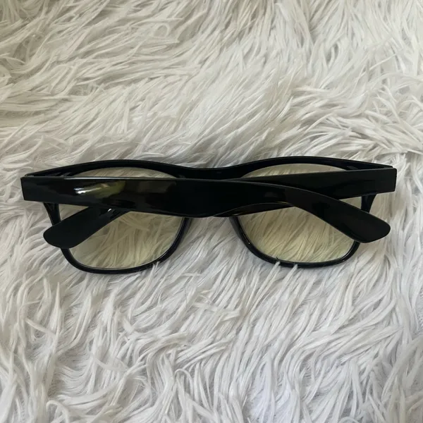 Black frame Trendy hipster Blue light clear glasses - Image 3