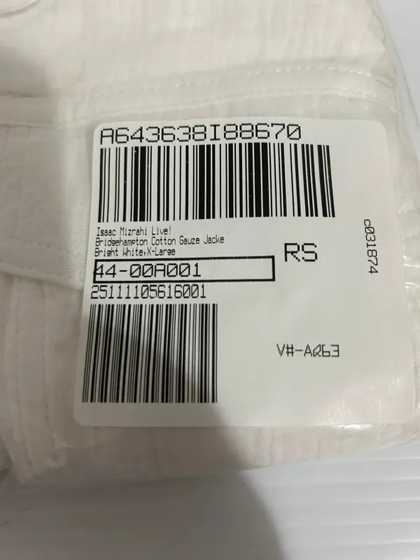 isaac mizrahi live bridgehampton cotton gauze jacket bright white size xl - Image 4