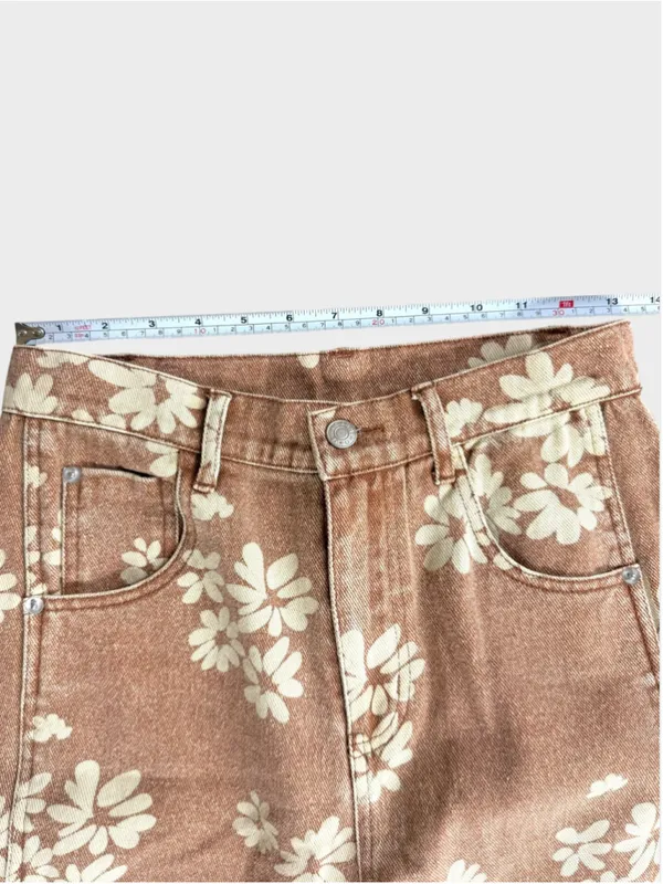 Entro Floral Print Barrel Pants Size S - Image 7