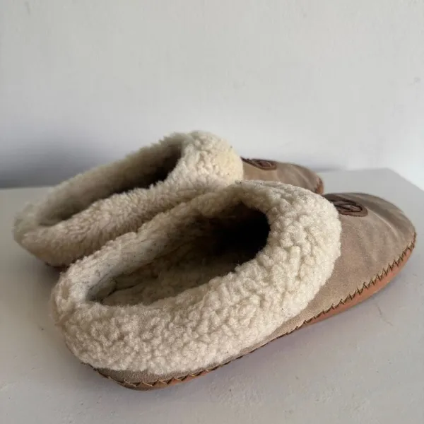 Tory Burch Coley Calf Leather Sherpa Lined Slippers Size 7 - Image 5