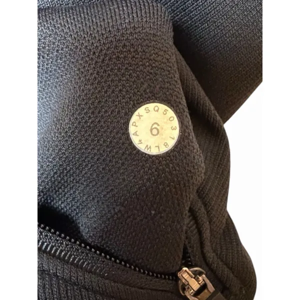 Lululemon Seamless Ventilate Jacket Black Hooded Full Zip Running Gym Womens 6 - Image 10